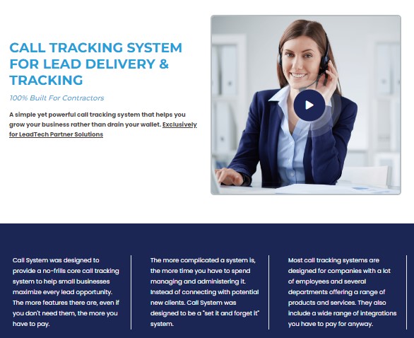 Call Tracking System Designed for Lead Generation